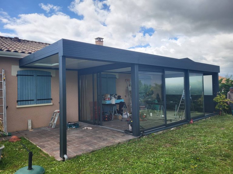 Extension de maison avec préau dans le Gers (32) proche de Toulouse (31)