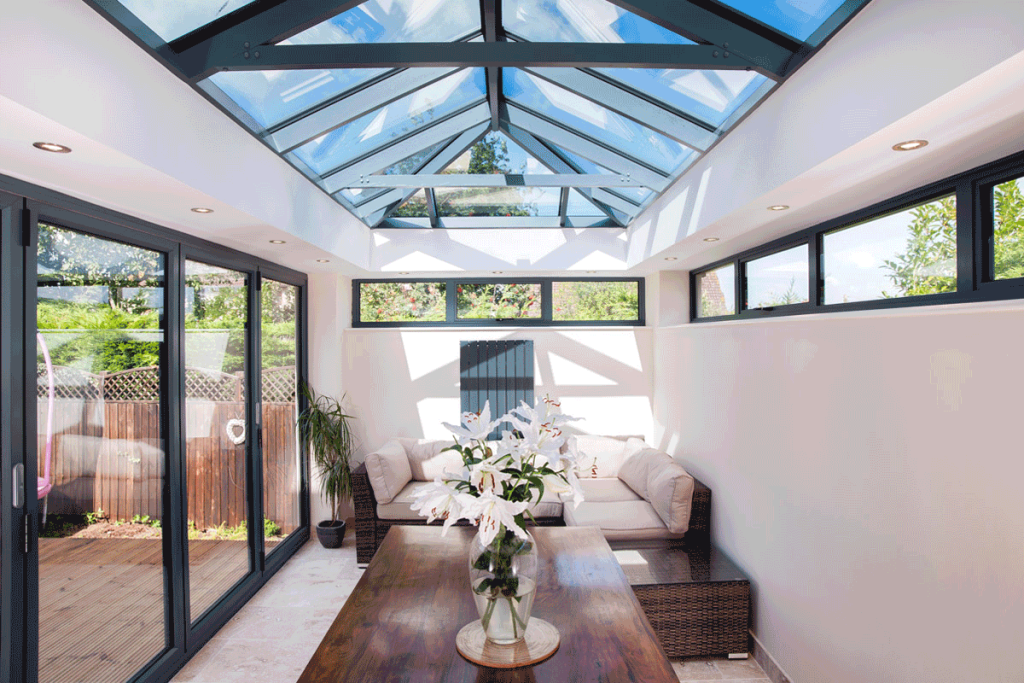 Double vérandas avec toit en verre à Tournefeuille (31)