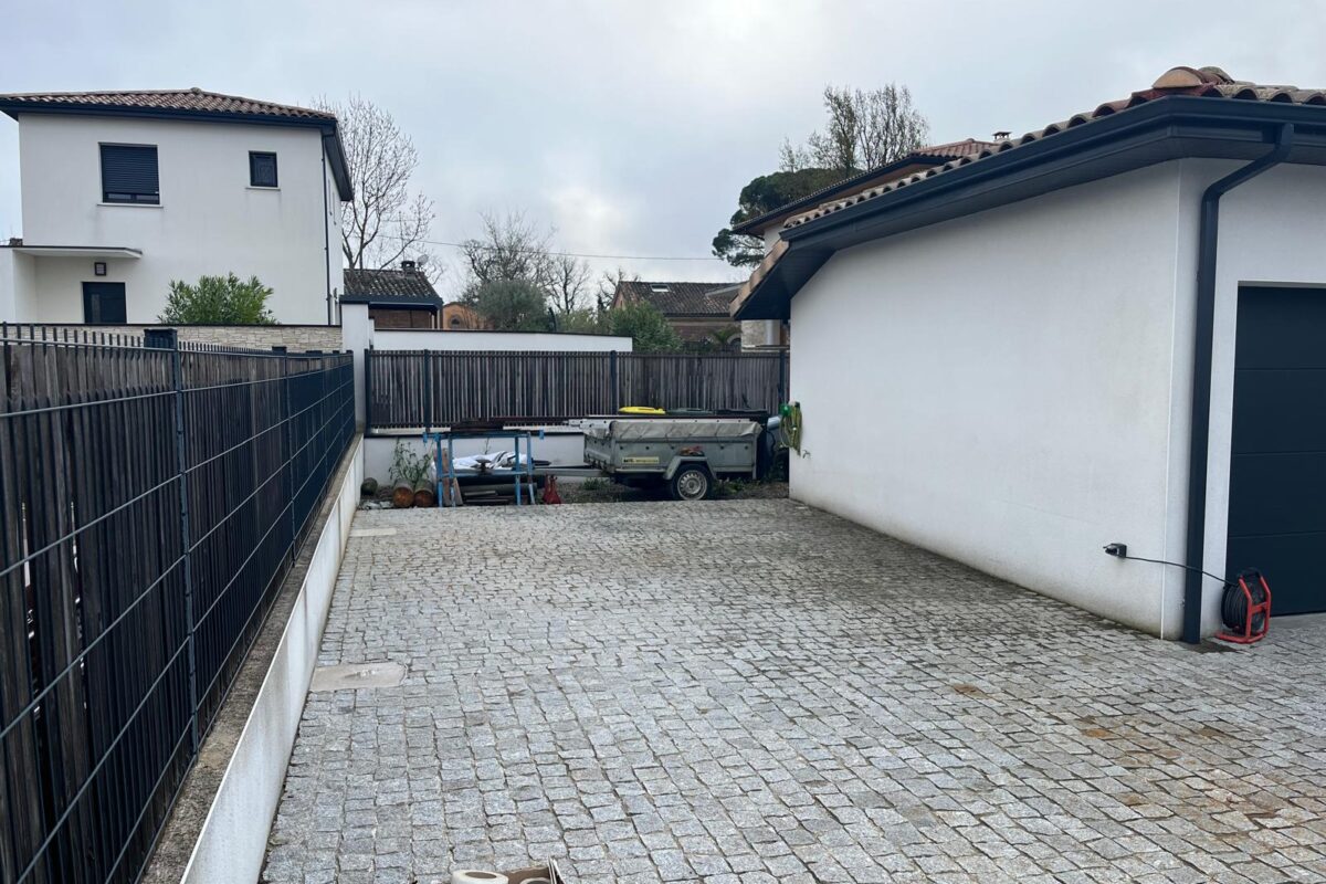 avant réalisation carport