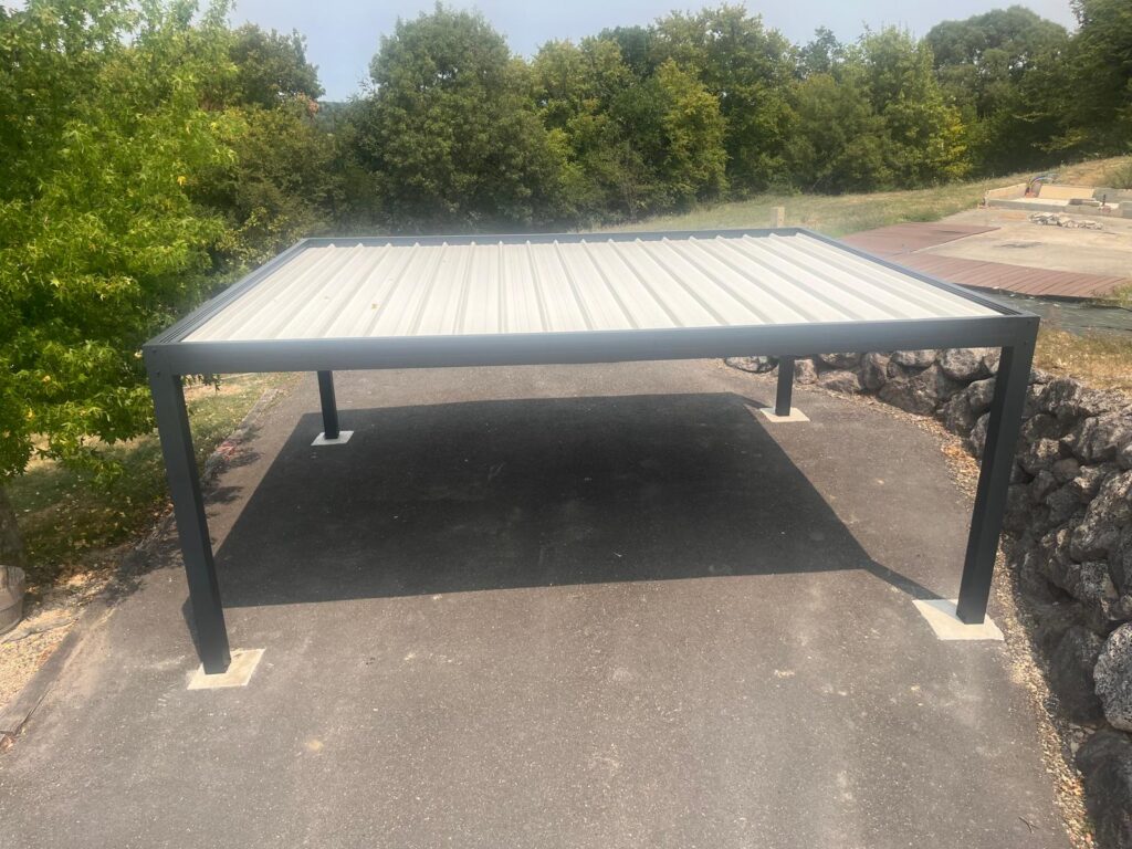 Carport double pour 2 voitures sur mesure en aluminium - Gers 32 et Toulouse 31