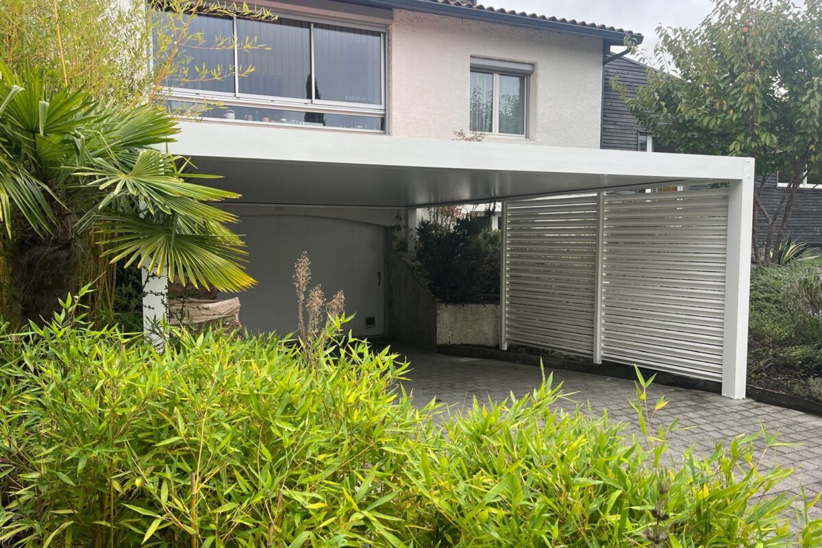 carport sur mesure avec brise vue en aluminium gers toulouse