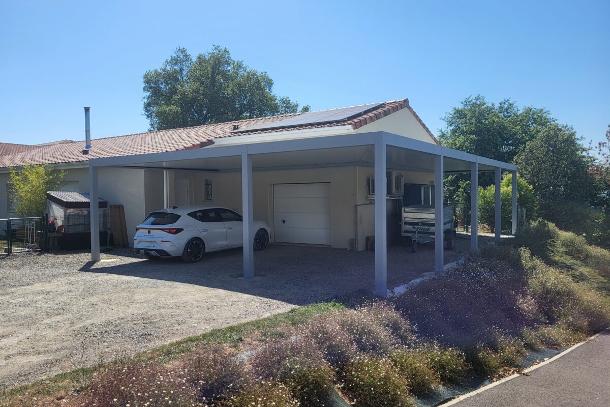carport sur mesure gris clair gers toulouse