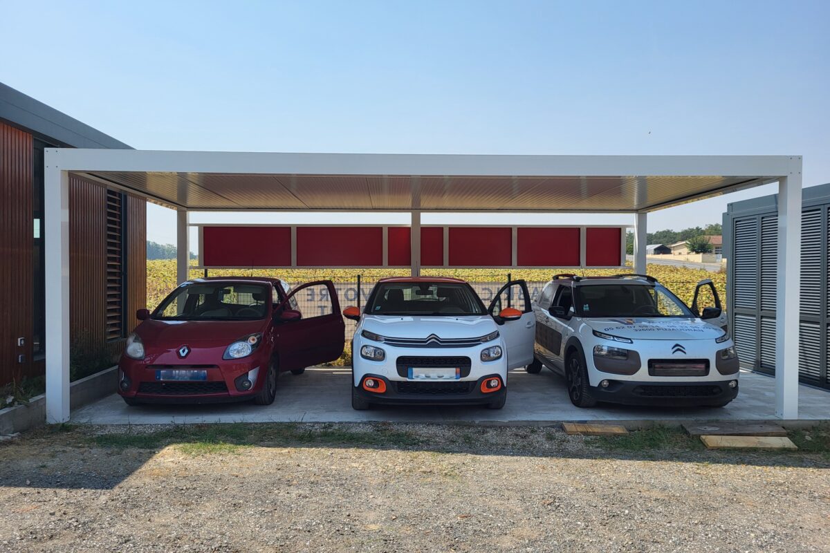 carport 7.60 x 5 m pour 3 voitures