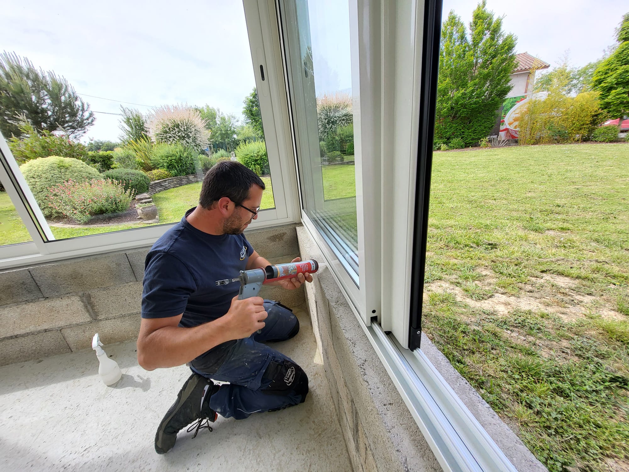 chantier pose veranda sur mesure gers