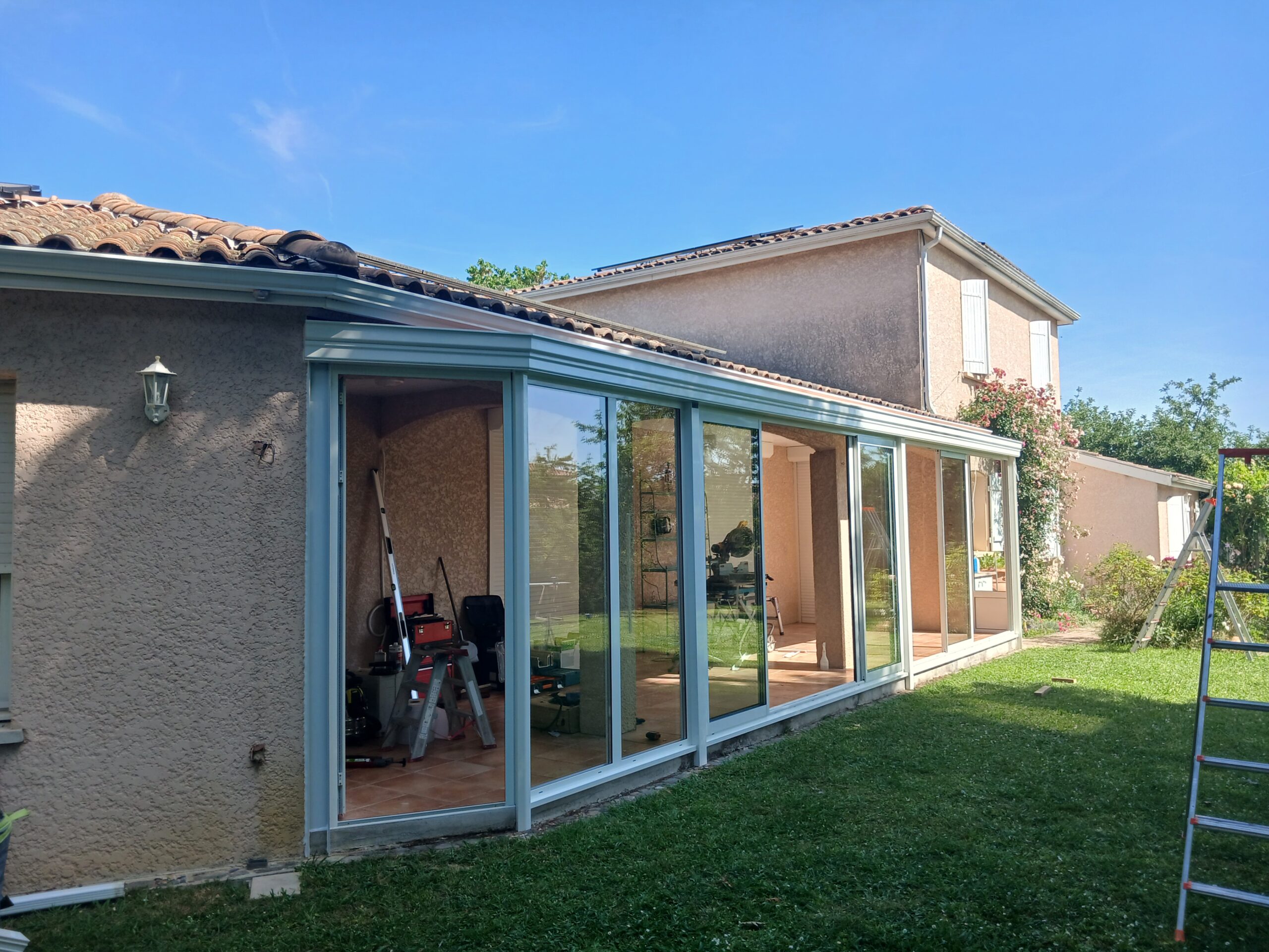 fermeture de terrasse véranda blanc gers toulouse