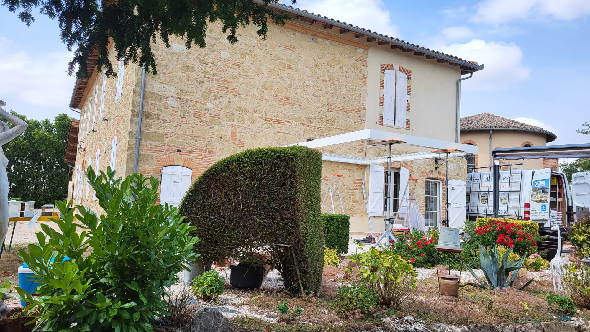 pergola blanche sur mesure gers toulouse