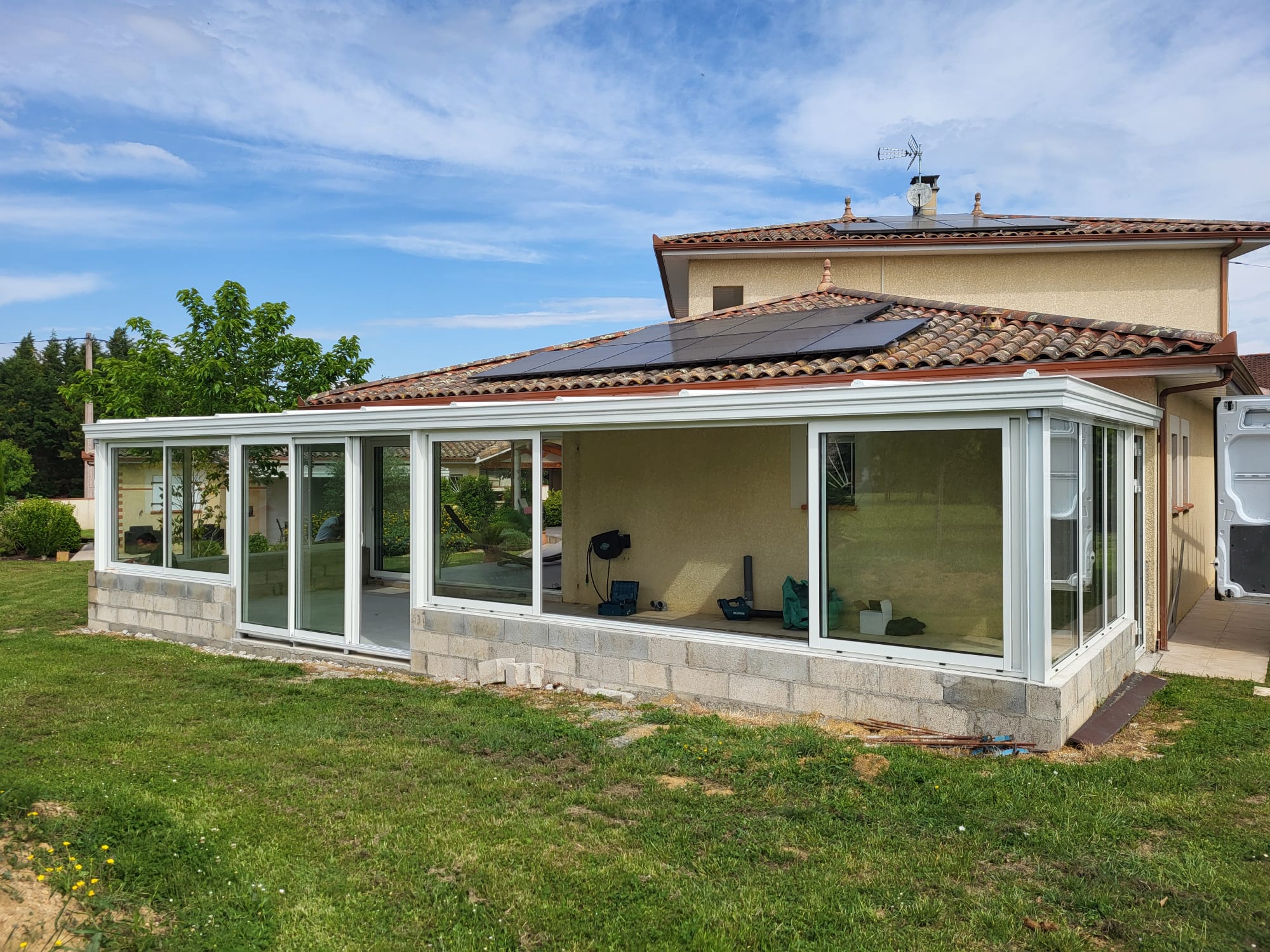 veranda xxl sur mesure blanche pujaudran